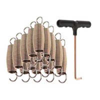 Magideal - Resortes De Trampolín De 15 Piezas Con Herramienta De Tracción De Resorte, Repuesto Para Exteriores, Accesorios De Reparación De Trampolín Resistentes Primavera De 9 Cm.