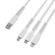 thumbnail image 5 of Cable Cargador Sleve Line X Usb A Triple Usb White, 5 of 5