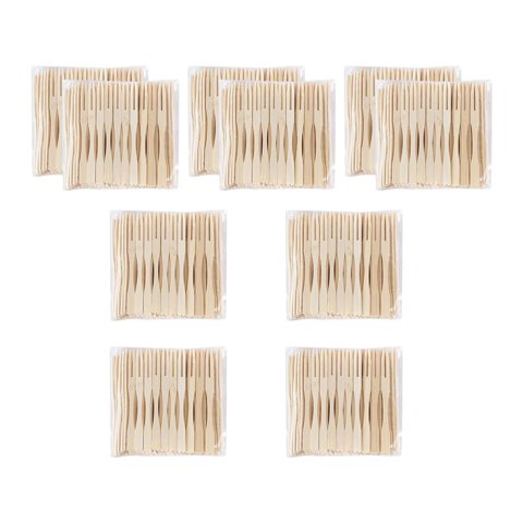 Bothyi - 100 Piezas Tenedor De Fruta Bambú Halloween Bbq 9 Cm Boda Fiesta Comida Tenedor De Fruta