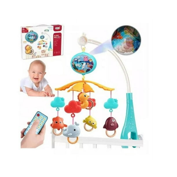 Móvil De Bebé Musical Con Proyector Mundo Marino AZUL