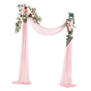 Bothyi - Kit De Flores De Arco De Boda Swag Floral Para Decoración De Fondo De Boda Rosa