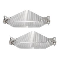 Magideal - Ducha De Esquina Caddy Estante De Esquina Sin Perforación Soporte De Almacenamiento Resistente A La Corrosión Estantes De Baño Para Lavandería Cocina Doble Argenta