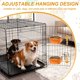 thumbnail image 4 of Uxcell Cuenco para Jaula de Perros, Comedero de Agua y Comida Antivuelco de Acero Inoxidable Desmontable para Jaula de Mascotas (Cuadrado, Rosa, 17.7oz), Destinado para Cachorros/Gatos/Conejos/Pájaros, 4 of 7