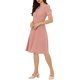 thumbnail image 4 of INSPIRE CHIC Vestido Midi Vintage para Mujeres 2024 Trabajo Vestidos con Cuello Peter Pan S Rosa, 4 of 6