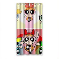 Pinghai - Cortina De Ducha De Las Chicas Superpoderosas, Juego De Cortina De Baño Con Ganchos, Tamaño 36 X 72 Pulgadas