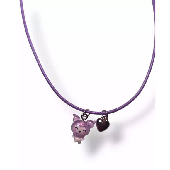 Collar Con Dije Kuromi Lila