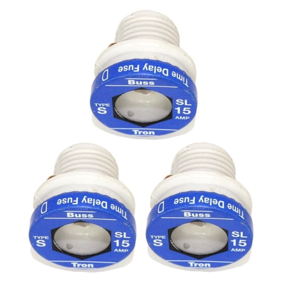 Fusible Enchufable Bp sl 15 De 15 A 125 V Tipo S Paquete De 3
