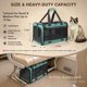 thumbnail image 4 of Transportín para gato SMBFKGK de tela suave con cortinas enrollables de hasta 7 kg, 4 of 8