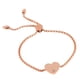 thumbnail image 2 of Pulsera ajustable en forma de corazón de acero inoxidable pulido oro rosa, 2 of 5