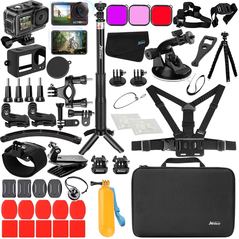 Paquete De Accesorios Husiway Para Dji Osmo Action 5 Pro/4/3 Con Funda