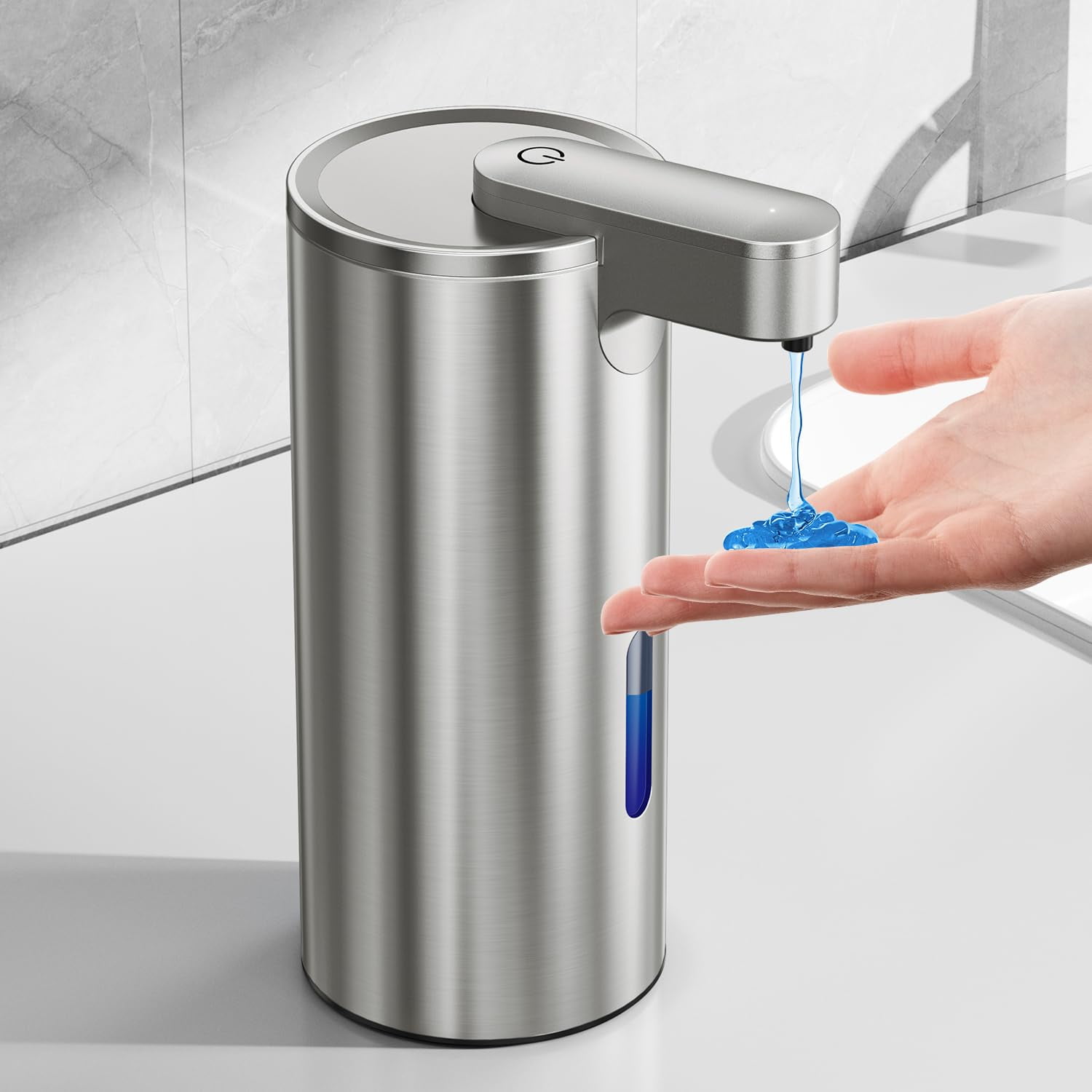 Fantictas - Dispensador De Jabón Sin Contacto De Acero Inoxidable 340 Ml