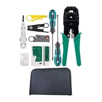 Magideal - Crimper De Red Para El Teléfono De Red Cable De Conector Modular Con Bolso Cortador De Alambre De Alambre De Alambre De Cable De Cable De Carminía