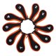 thumbnail image 2 of Juego De 10 Uds De Funda Para Cabeza De Hierro De Golf Funda Para Cabeza De Palo De Golf Putter Para Deportes Al Aire Libre Naranja Y Negro, 2 of 5
