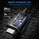 thumbnail image 2 of Cable de carga USB-A a USB-C de 3 pies, paquete de 2 unidades, negro, 2 of 7