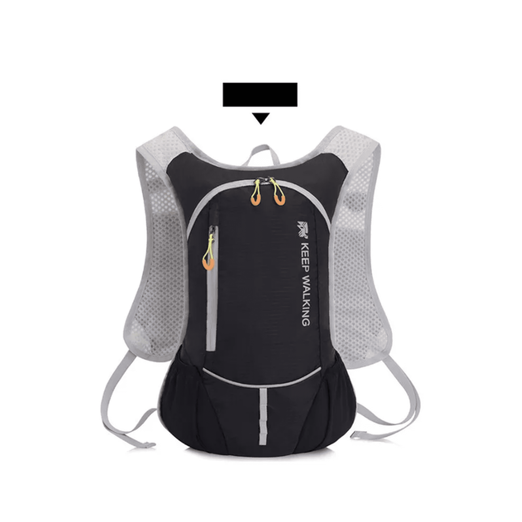 Genérico - Mochila Ultraligera Outdoor Trekking Running + Bolsa Agua Negro