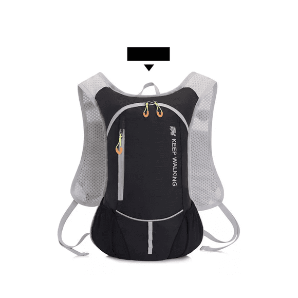 Mochila ultraligera outdoor trekking running + bolsa agua negro