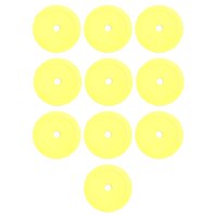 Magideal - 10 Conos Planos Redondos, Discos Antideslizantes Para Suelo, Marcadores De Punto Flexibles Y Duraderos Para Entrenadores, Kárate, Baloncesto, Boxeo, Amarillo