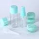 thumbnail image 3 of Juego de 8 botellas de viaje a prueba de fugas, rellenables, para artículos de tocador, champú líquido con atomizador y crema cosmética., 3 of 8