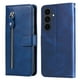 thumbnail image 3 of Funda con Cremallera para Samsung Galaxy S25 FE, Carcasa Cartera de Cuero PU con Soporte y Tarjetero, 3 of 5