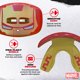 thumbnail image 3 of Protector bucal de fútbol Marvel Iron Man, protector labial rojo metalizado, 3 of 6