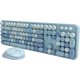 thumbnail image 1 of Conjunto de teclado y ratón de 2,4 GHz y 104 teclas para ordenador portátil, oficina, escritorio, bonito teclado para ordenador (azul), 1 of 7