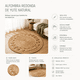 thumbnail image 3 of Alfombra EOLAND Redonda De Yute Natural 120 Cm Decorativa Estilo Boho Para Living Dormitorio Comedor Recibidor Y Espacios Interiores, 3 of 8