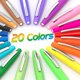 thumbnail image 2 of Rotuladores Lelix, 20 colores, punta mediana, para llevar un diario, 2 of 9