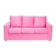 thumbnail image 2 of Living Kendy Sofa 3 Cuerpos + 2 Poufs Felpa Rosado, 2 of 6