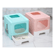 thumbnail image 2 of Arenero Para Gatos Caja De Arena Plegable Con Bandeja Grande Color Verde, 2 of 3