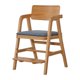 thumbnail image 3 of Trona De Madera Maciza Que Crece Con El Niño, Ajustable Con Escalón, Trona De Madera, Madera Clara, Color Azul, 3 of 5