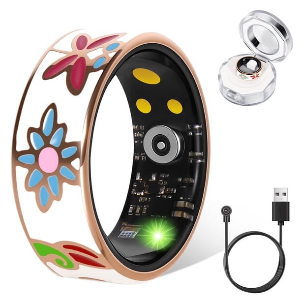 Anillo inteligente DSHKISK con seguimiento de actividad física, frecuencia cardíaca y SpO2
