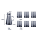 thumbnail image 4 of Juego de Jarra De Vidrio Elegante Con Tapa y 6 Vasos, 4 of 7