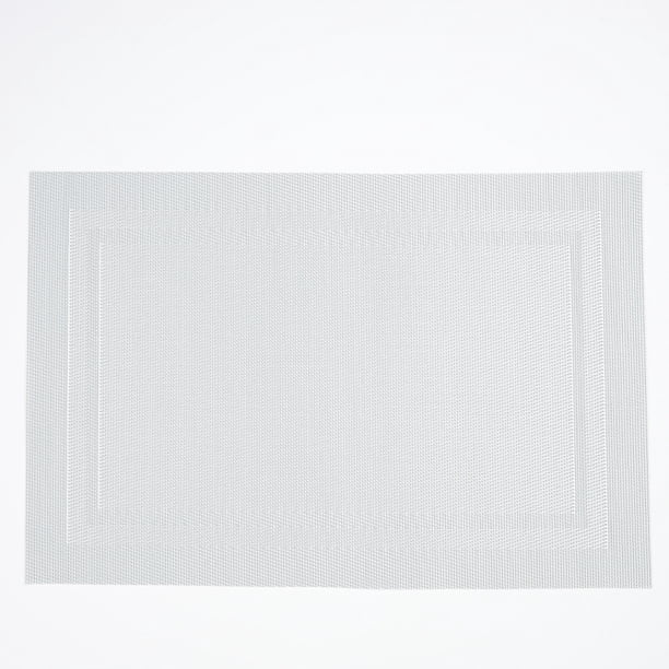 XmhyTop Juego de 6 Manteletes Individuales para Mesa, Hechos de PVC Resistente, Antideslizantes y Termorresistentes, Ideal para Hogares, Restaurantes y Cocinas, Estilo R, 45*30cm, Blanco