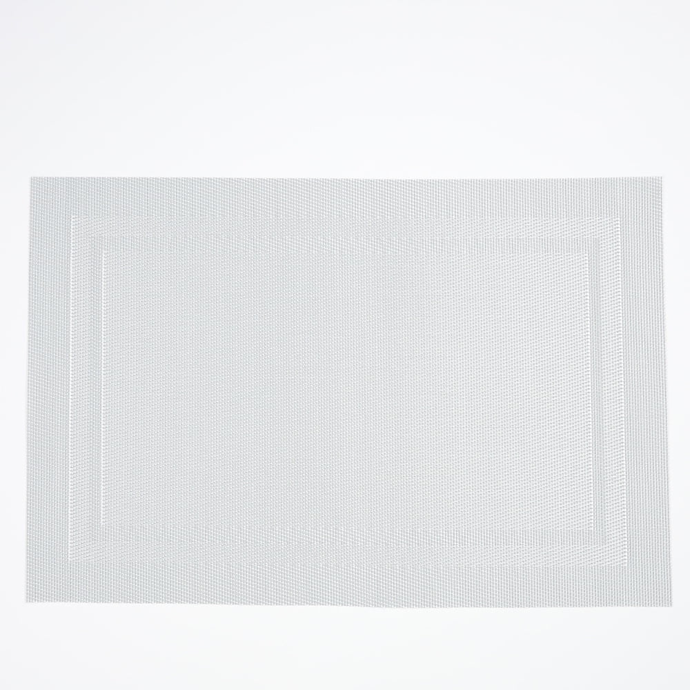 Xmhytop Juego De 6 Manteletes Individuales Para Mesa, Hechos De Pvc Resistente, Antideslizantes Y Termorresistentes, Ideal Para Hogares, Restaurantes Y Cocinas, Estilo R, 45*30cm, Blanco