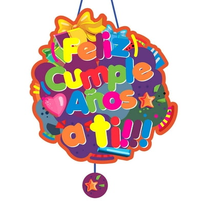 Piñata Plegable 3D Feliz Cumpleaños Party Express