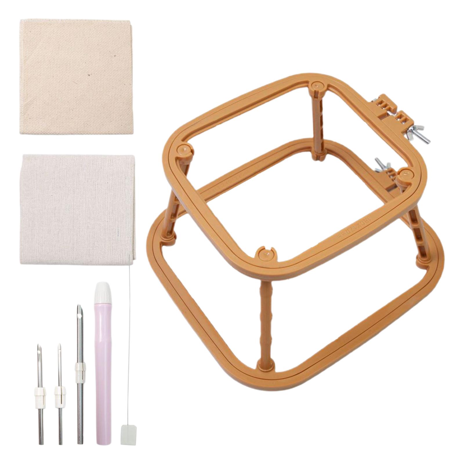 Bothyi - Herramientas De Mango De Aguja De Punzón De Marco De Bordado De Escritorio Para Juego De Acolchado De Aguja De Punzón D