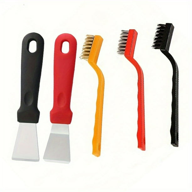 Effortlessly Clean Your Kitchen with our 5pcs/set Household Gas Stove Cleaning Brush and Pot Bottom Shovel Set - Perfect for Scrubbing Around Sinks and Cleaning Burnt Residues!