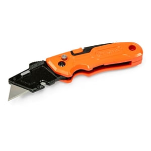 Tactix - Cuchillo Cartonero Plegable Naranjo Con Cambio Rapido