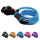 thumbnail image 2 of Candados para bicicletas con cable en espiral, seguro, reiniciable, con combinación y soporte de montaje, 2 of 8