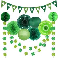 Zilue - Decoraciones Para El Día De San Patricio, Trébol De Cuatro Hojas, Color Verde