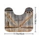 thumbnail image 1 of 1pc Wooden Door Pattern Shower Curtain With 12 Hooks, Non-Slip Bathroom Rug, Toilet U-Shape Mat, Toilet Lid Cover Pad, Bathroom Decor, 1 of 5