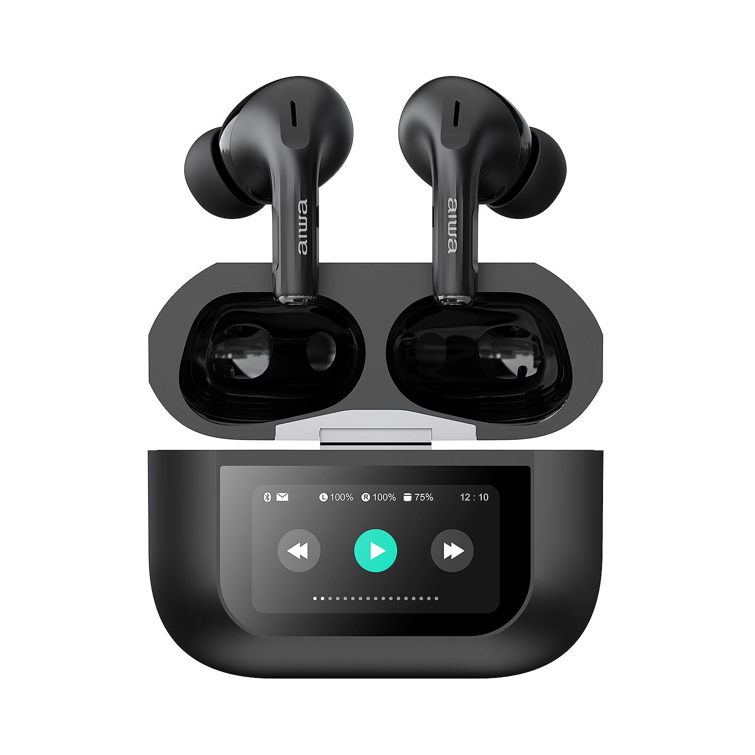 Audífonos Aiwa In Ear Pantalla Táctil Bluetooth Aw-twsgprobk