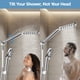 thumbnail image 2 of Combo de cabezal de ducha MakeFit Dual Filtered Rain con dispositivo portátil, 2 of 7