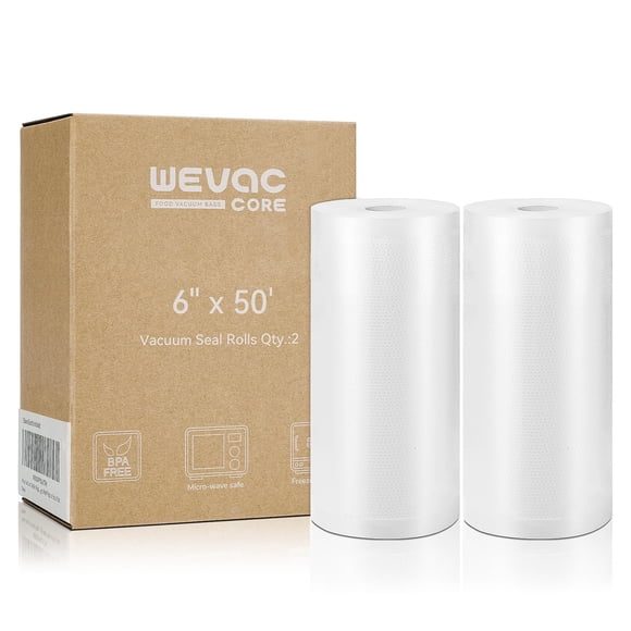 Bolsas para Sellador al Vacío Wevac 15 cm × 15 m – 2 Rollos sin BPA