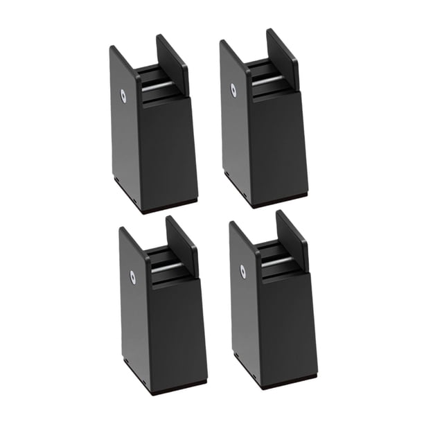 Elevador de pie de cama de 4 piezas para altura de mesa y silla, bloque de muebles liviano, fácil de instalar, función ajustable, aleación y PP, adecu Altura 10 cm