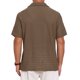 thumbnail image 3 of Camisa de Hombre de Jacquard Hueco con Cuello Campestre y Manga Corta Textura de Playa L Marrón, 3 of 5