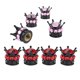 thumbnail image 5 of Crown Bling Diamond Neumático / Tapas De Válvula De Vástago De Rueda Coche Camión Vehículo Rojo + Rosa, 5 of 5