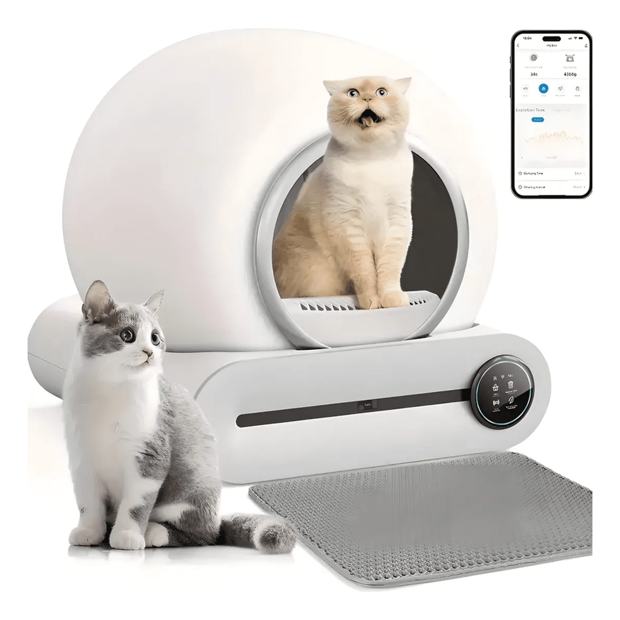 Arenero Robot Automático Para Gatos 2.0 Wifi Color Blanco Generac