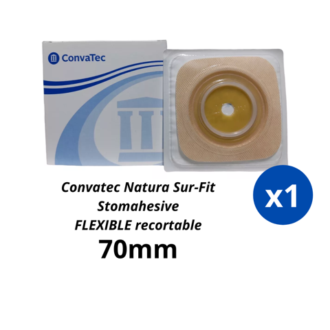Placa Ostomia Convatec Natural Sur-Fit Flexible 50Mm, 1 Unidad.