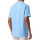 thumbnail image 3 of INSPIRE CHIC Camisas de Lino para Hombre Cuello Campamento Manga Corta Botón Abajo Camisas de Playa de Verano 2XL Azul, 3 of 6